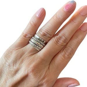 Sterling Silver Spinner Ring Size 6.75